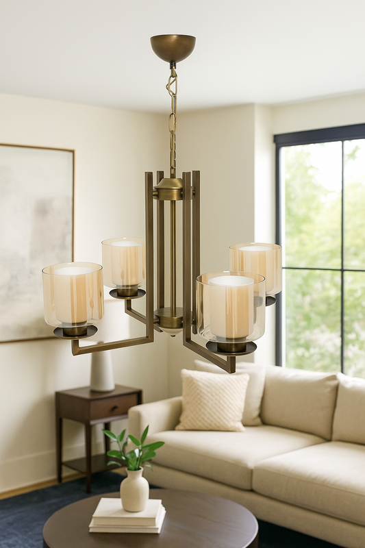 Long 1-Arm Chandelier