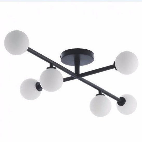 6-Globe Glass Chandelier