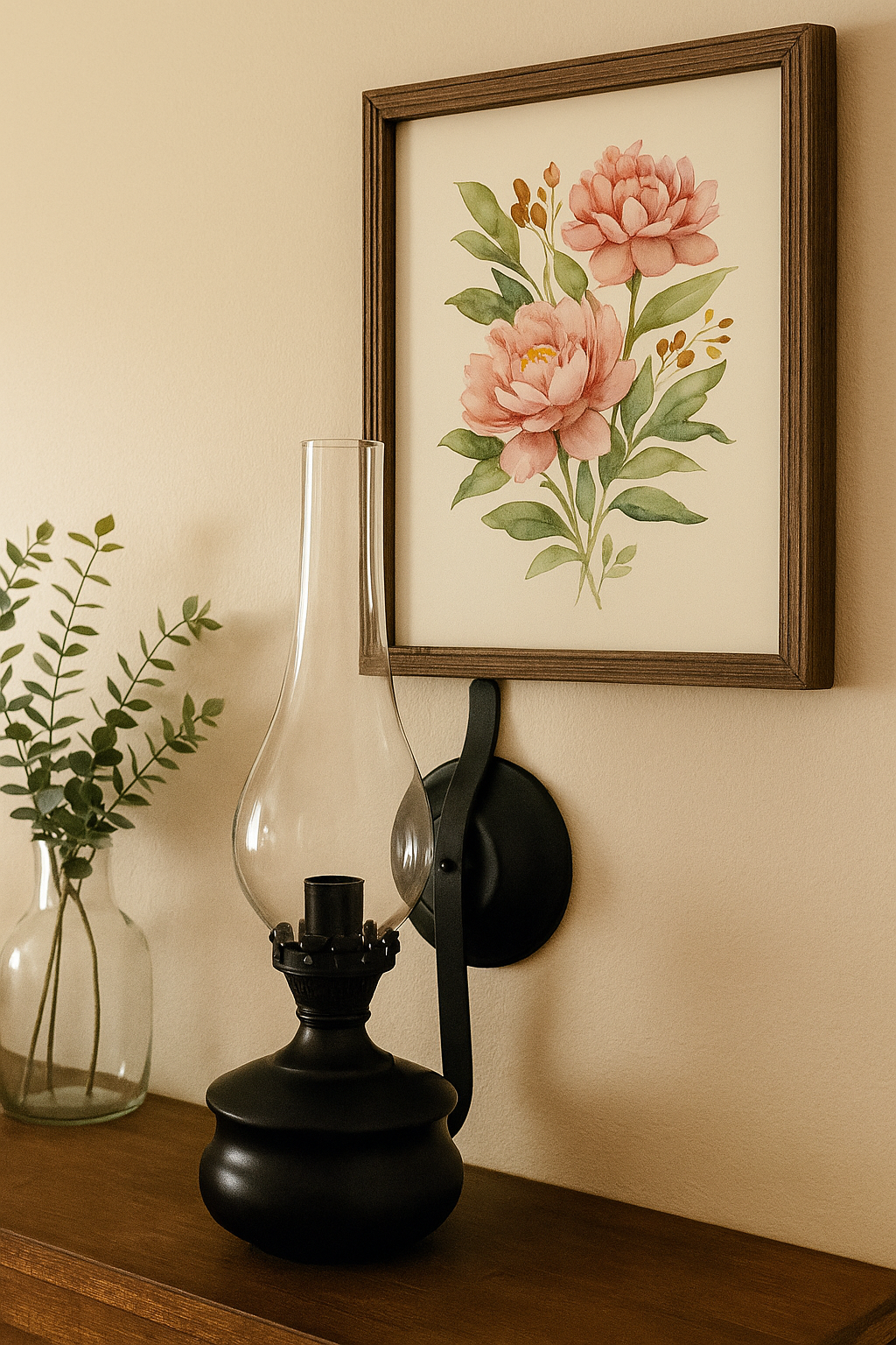 Black Gas Lamp Sconce