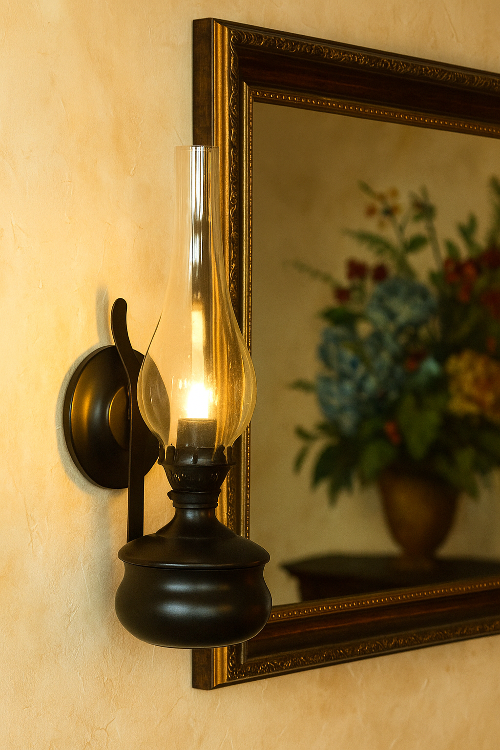 Black Gas Lamp Sconce