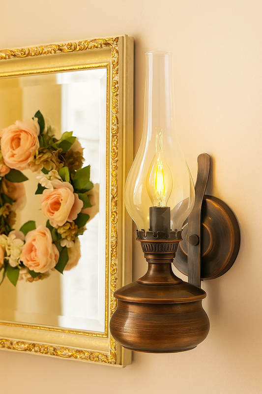 Antique Copper Gas Lamp Wall Sconce Lighting