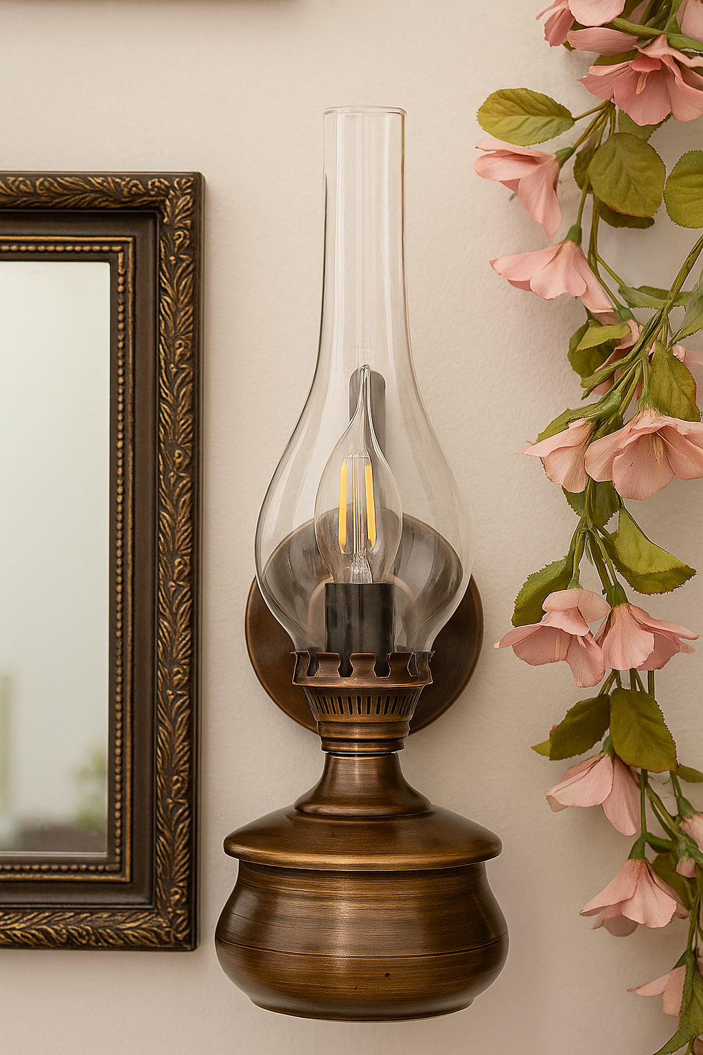 Antique Copper Gas Lamp Wall Sconce Lighting