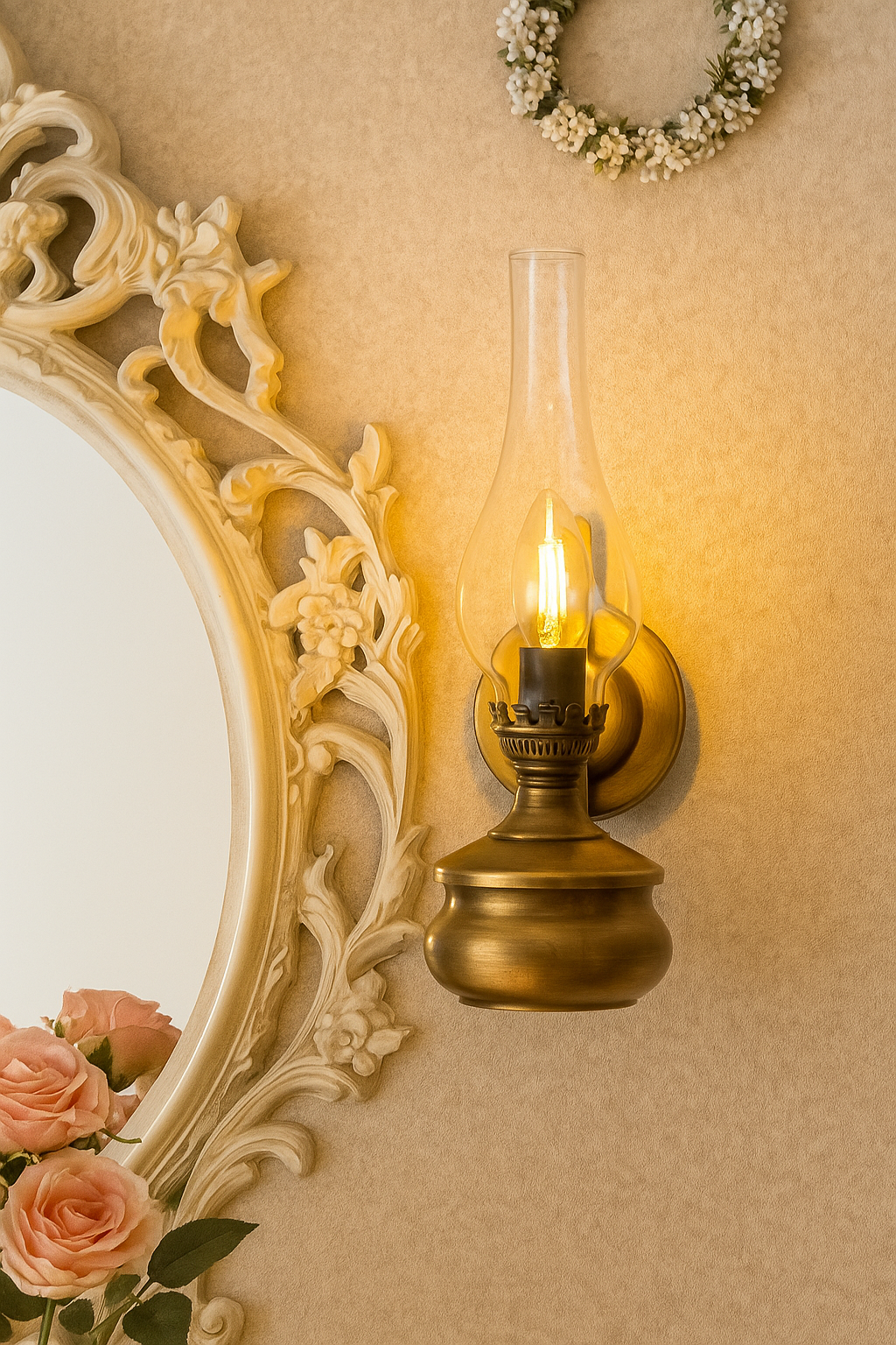 Antique Bronze Gas Lamp Wall Sconce Lighting