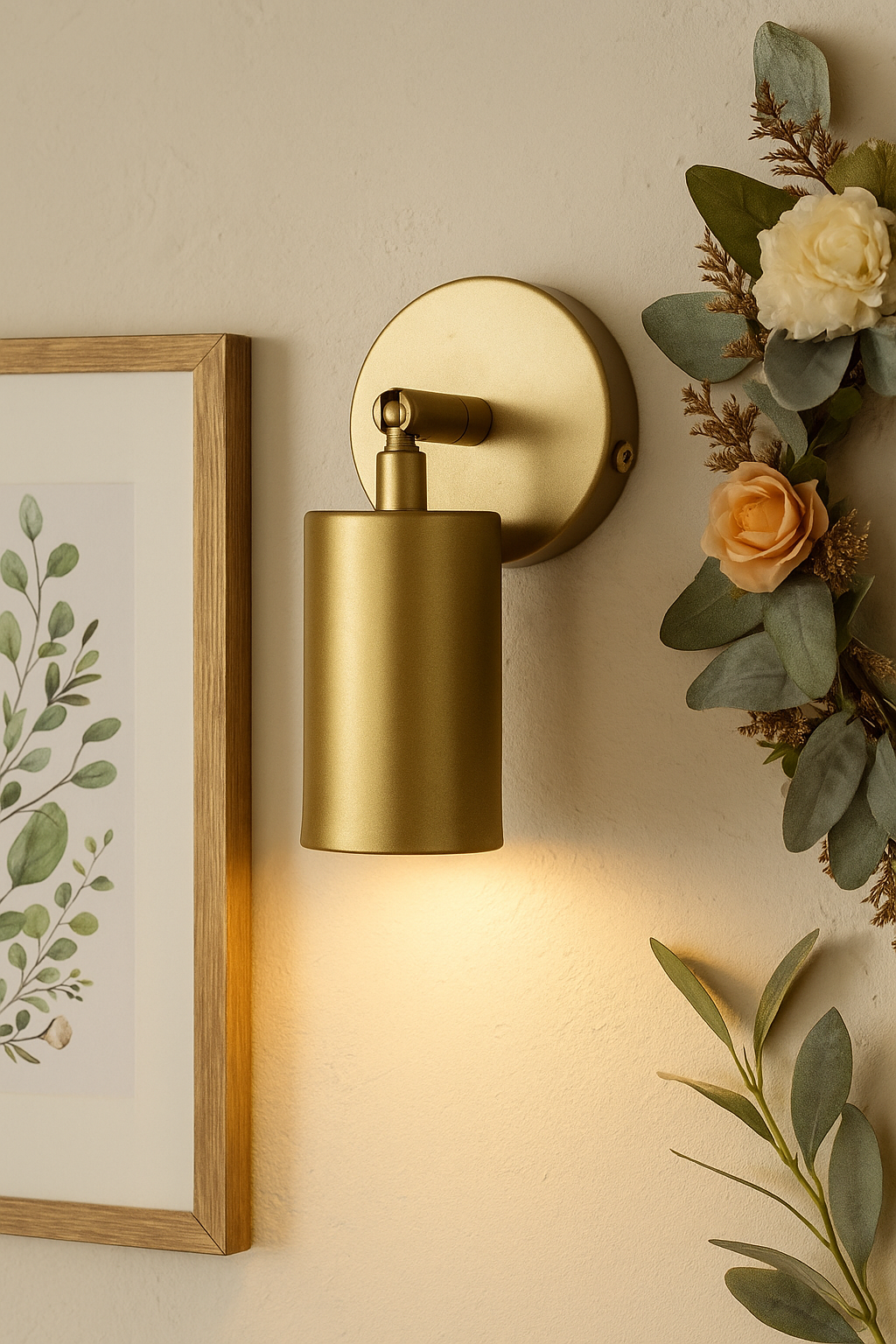 Esitme Yellow Wall Sconce, Single Metal Spot Lighting, Wall Lighting, Handmade Wall Sconce