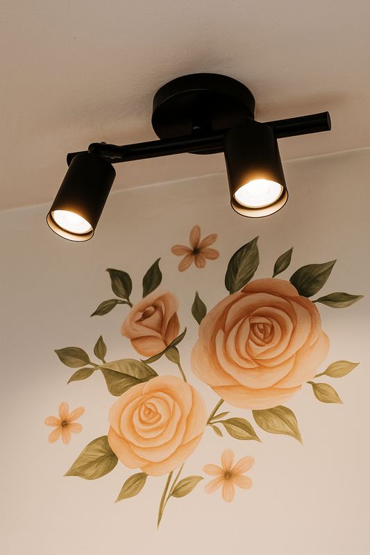 Eslitme Wall Sconce Black with 2 Spotlights GU10 Bulb Included