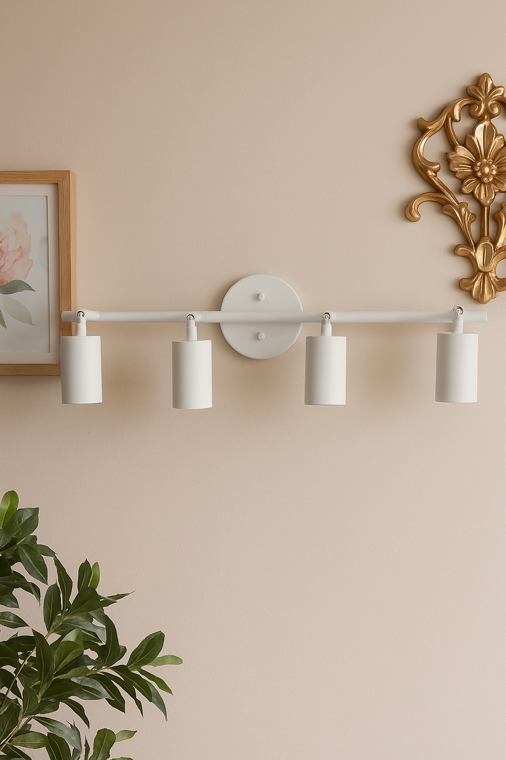 4-Spot GU10 Bulb Included Wall Lamp White