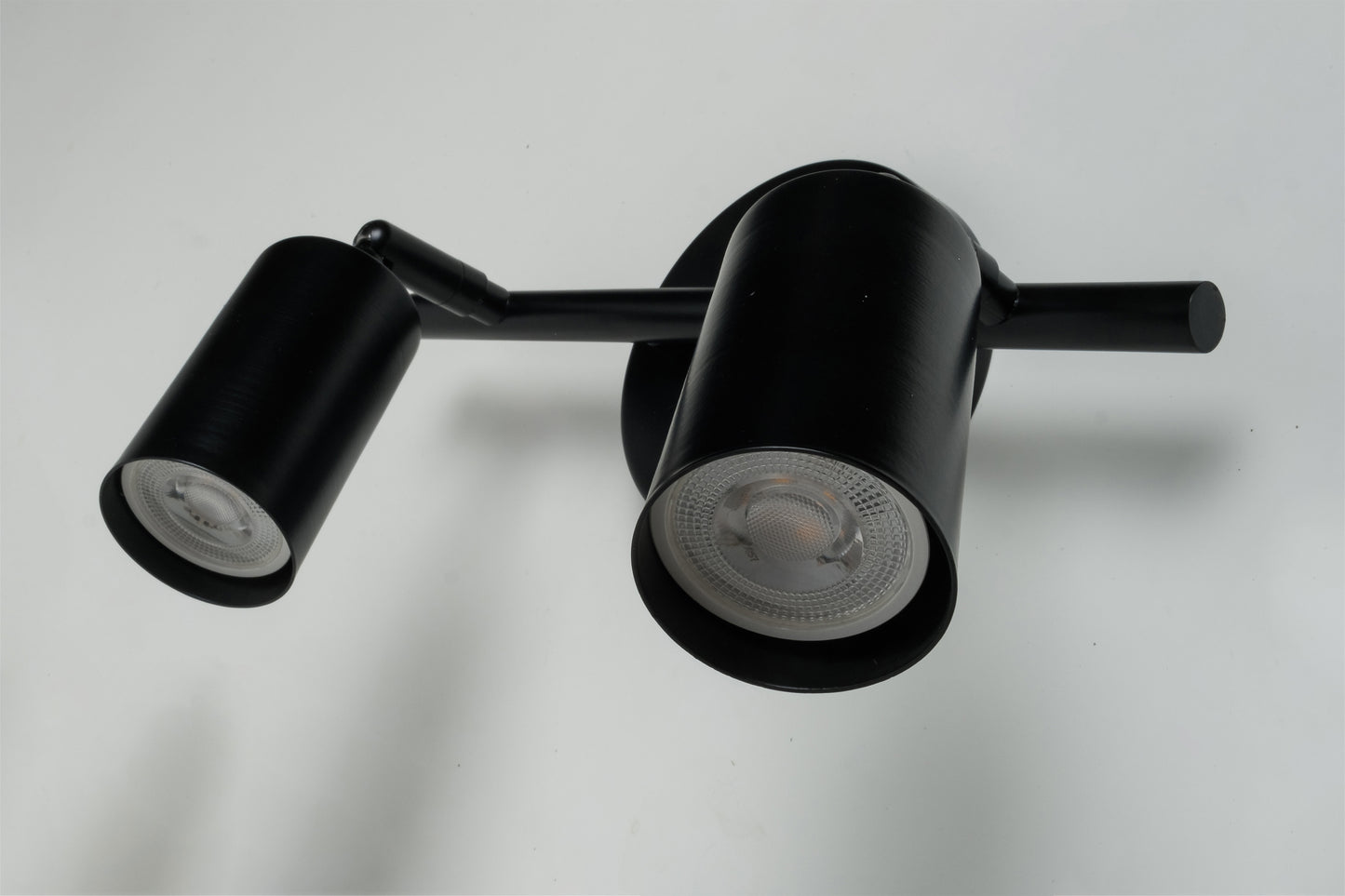 Eslitme Wall Sconce Black with 2 Spotlights GU10 Bulb Included