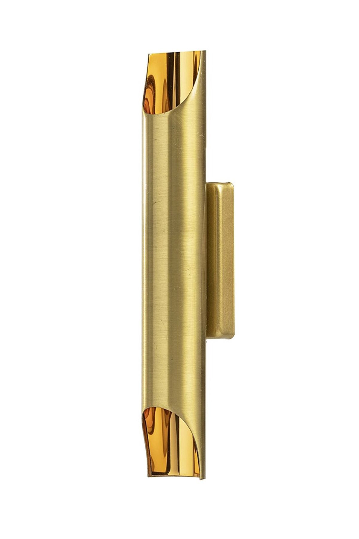 Cut Pipe Wall Lamp, Gold, Metal