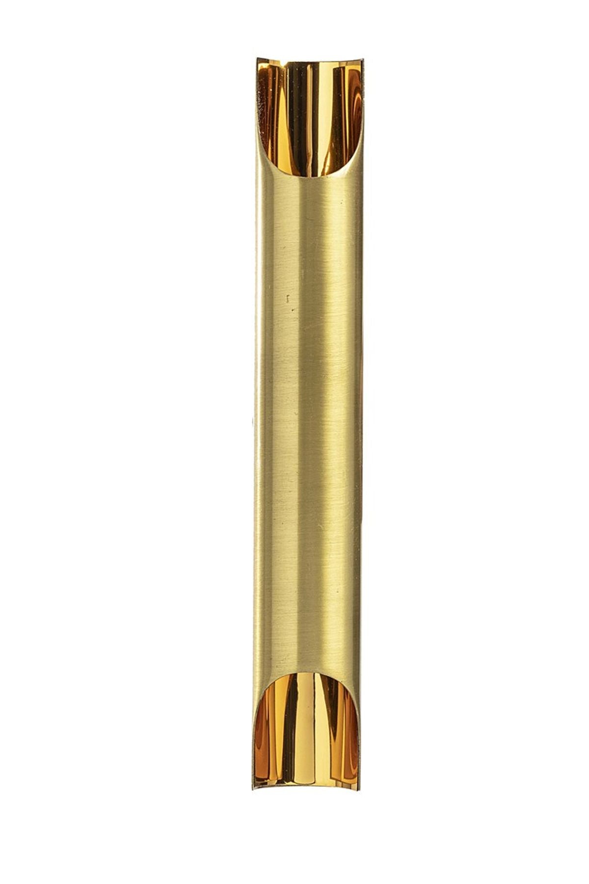 Cut Pipe Wall Lamp, Gold, Metal