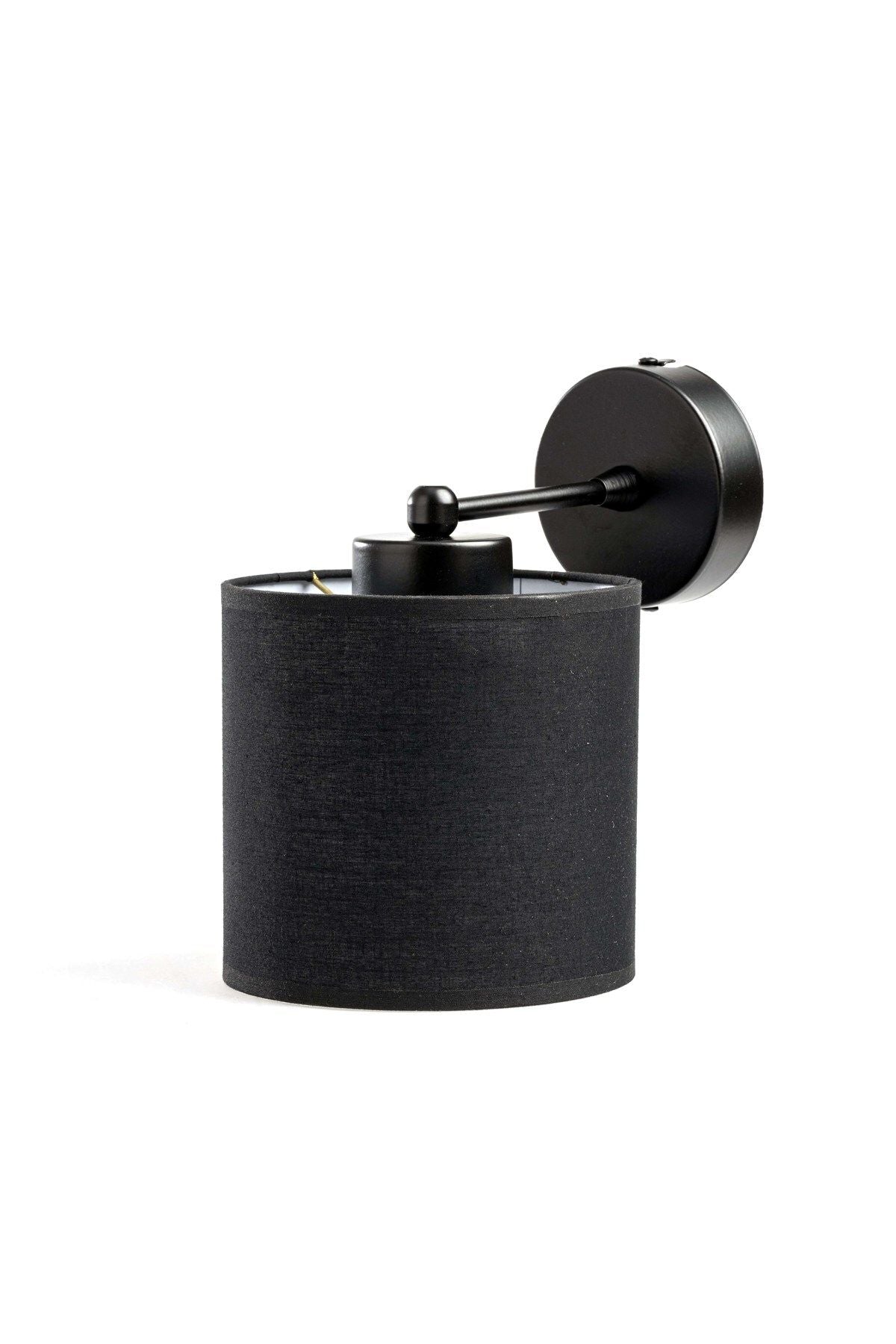 Lampshade with Hat Wall Lamp in Black