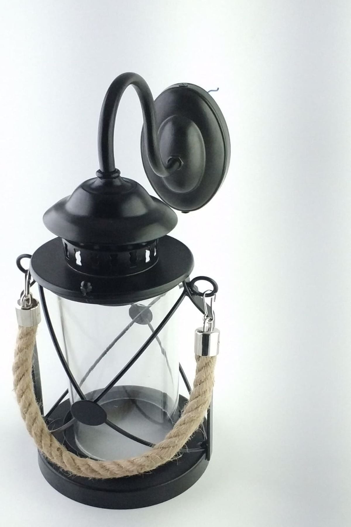 Rope Sailor Wall Sconce Black