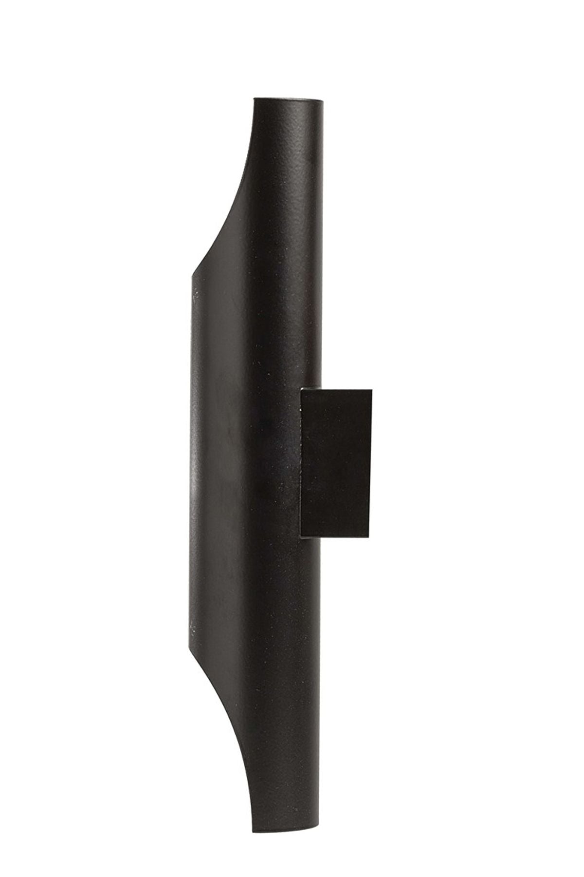 Cut Pipe Wall Lamp, Black, Metal