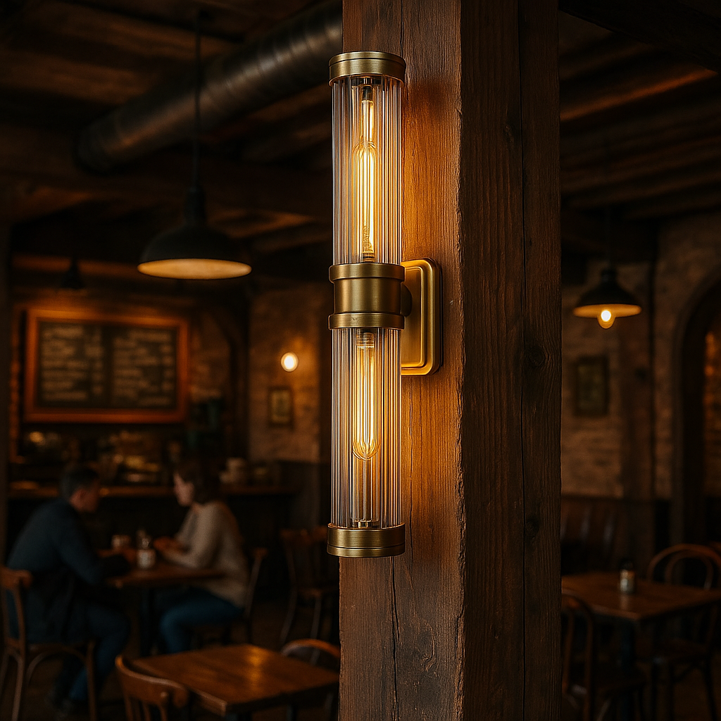 Star Glass Wall Sconce, Antique Bronze