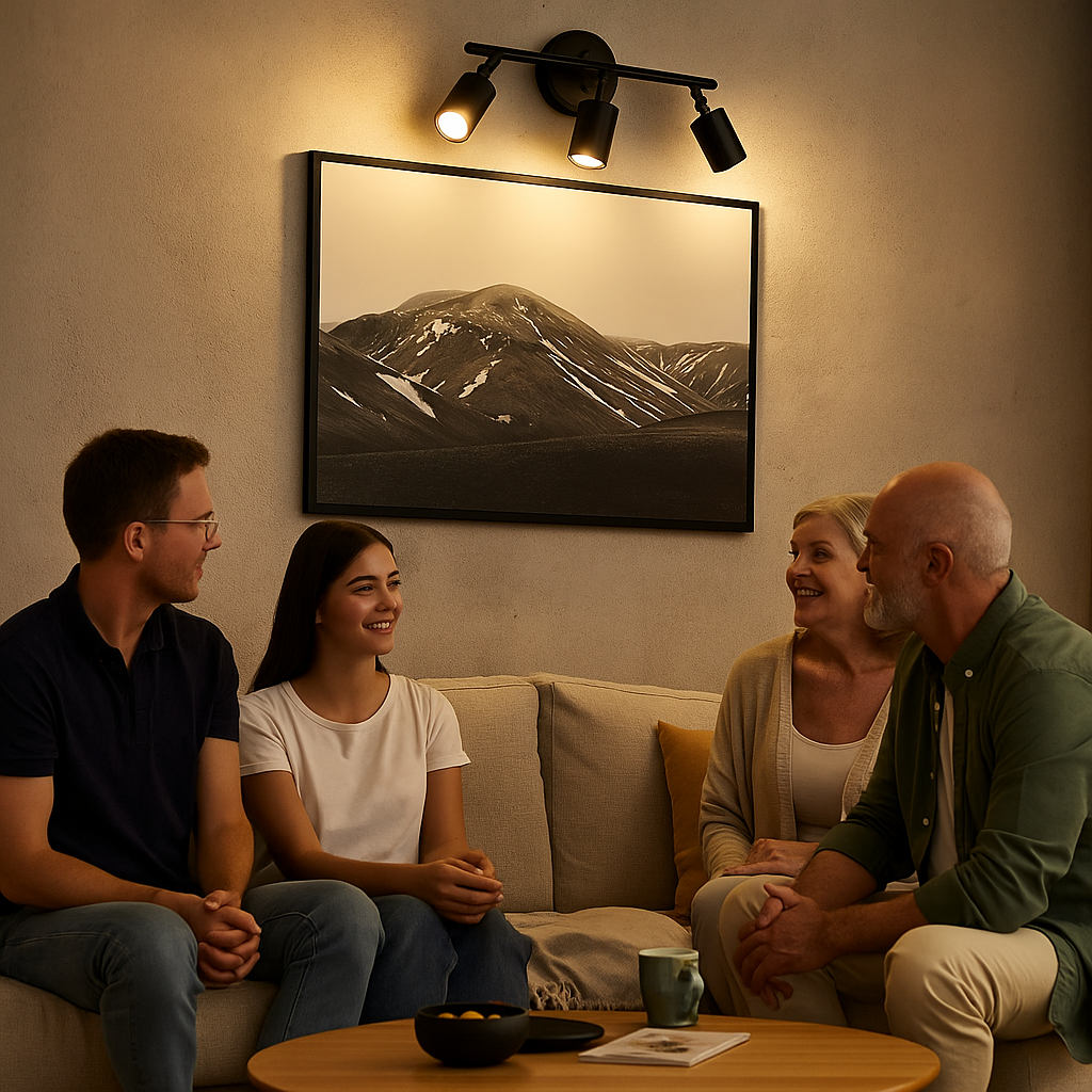 Eslitme Wall Sconce Black with 3 Spotlights GU10 Bulb Included