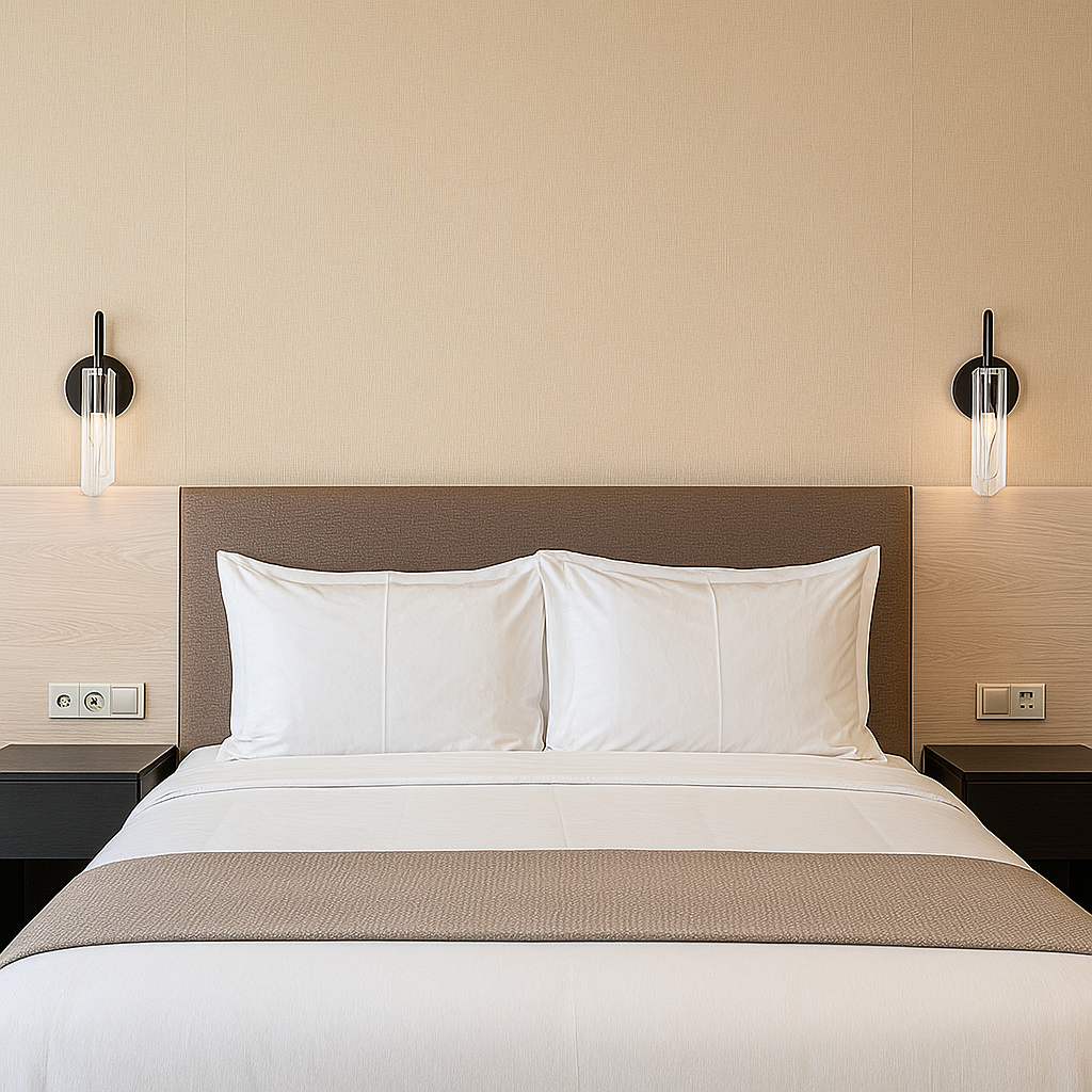 Roman Glass Wall Sconce, Black