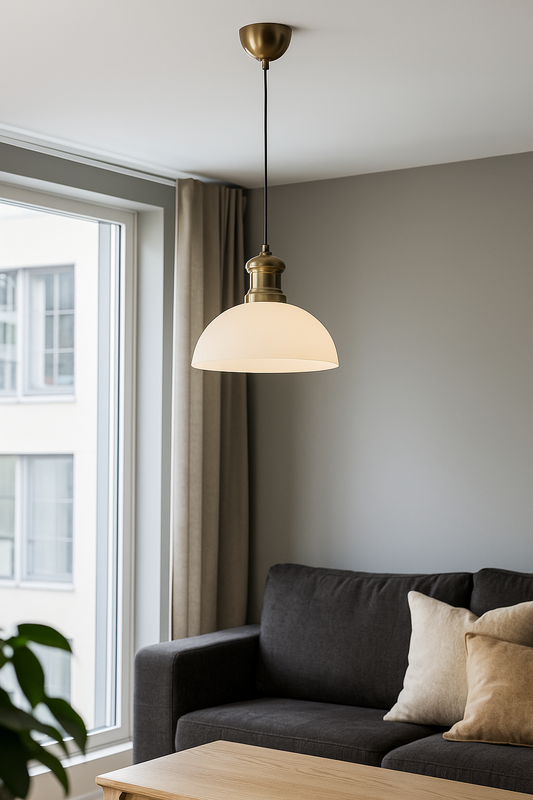 White Glass Pendant Chandelier