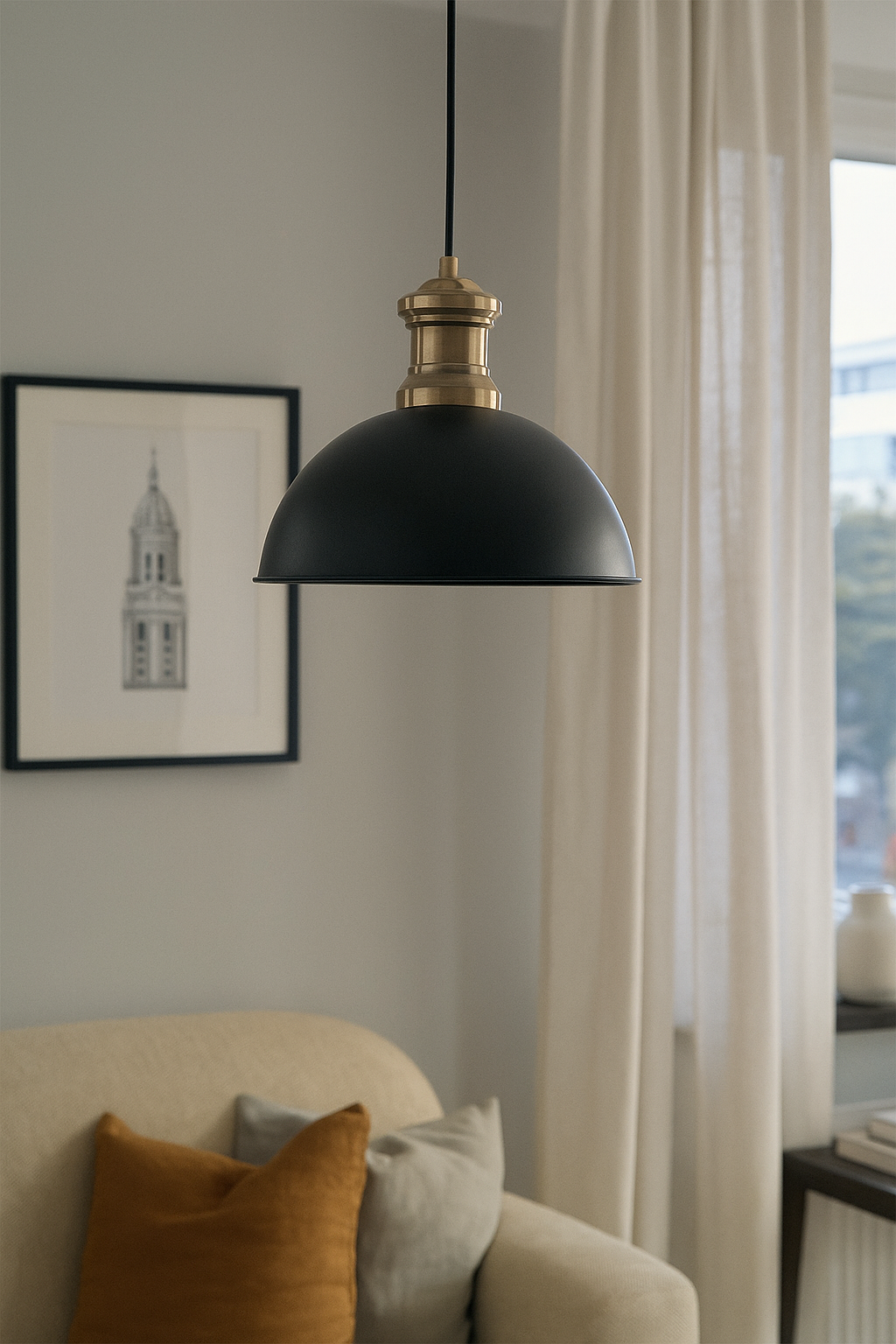 Black Metal Pendant Chandelier