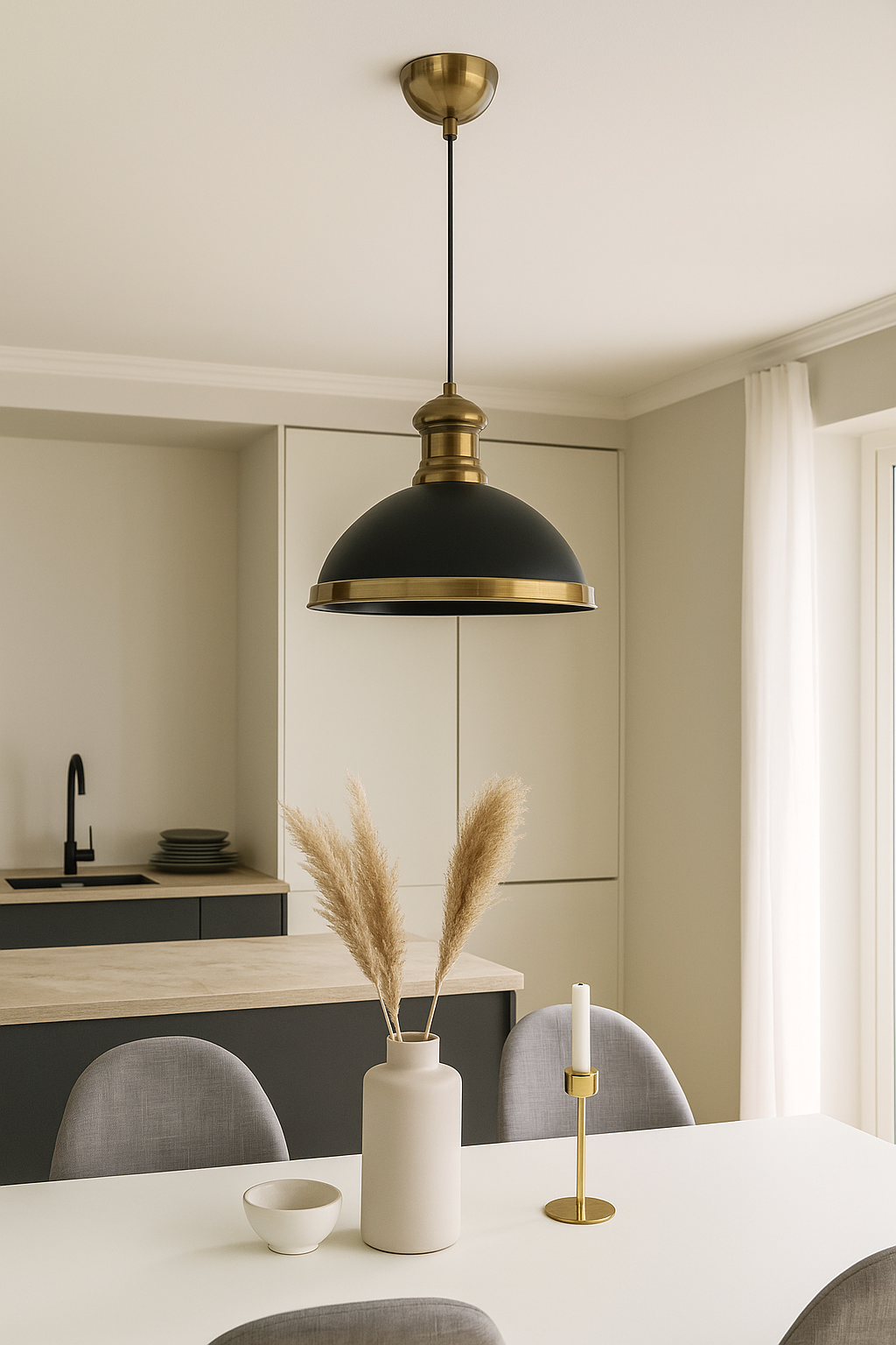 Black Metal Pendant Chandelier