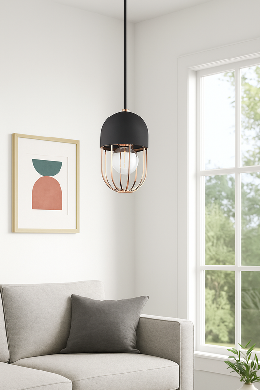 Single Black Chandelier