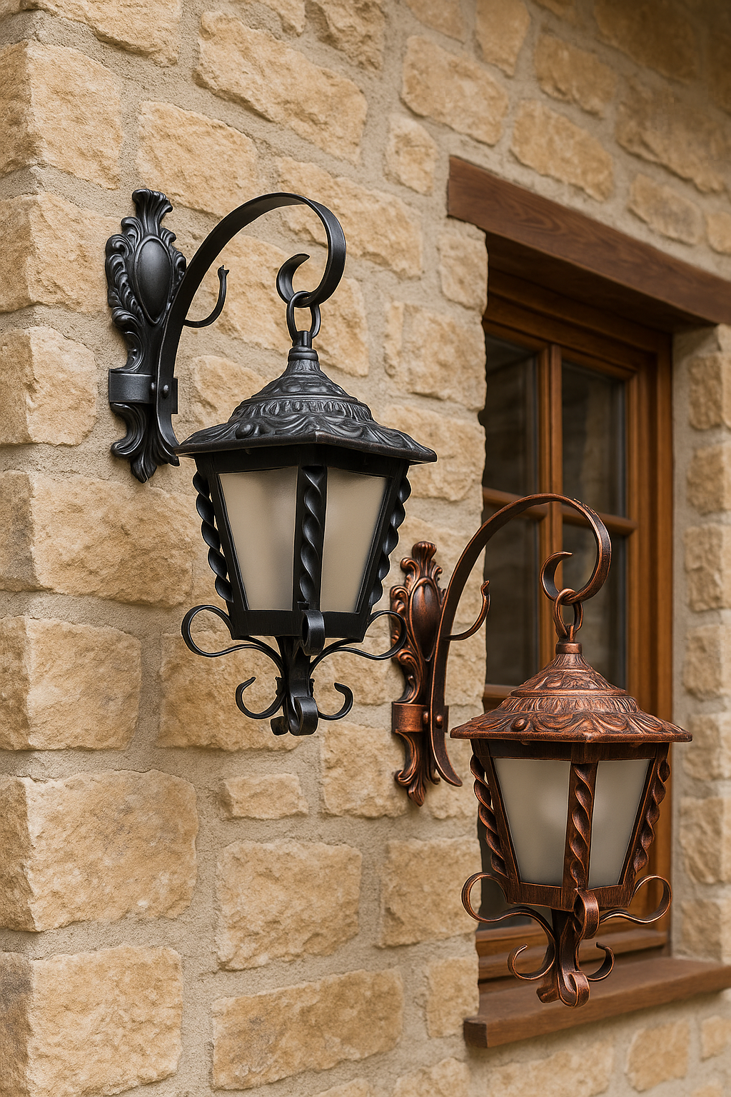 Star Glass Wall Sconce, Antique Bronze