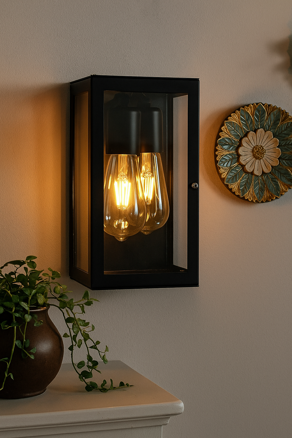 Siena Black Metal Wall Sconce