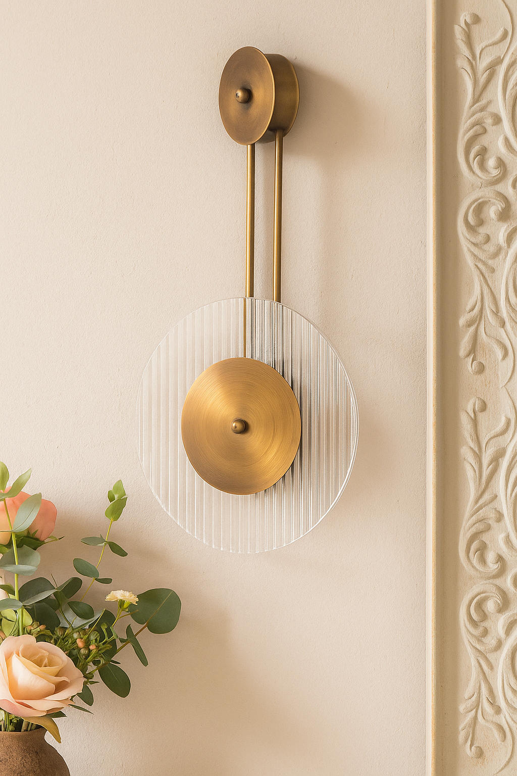 Wavy Glass Wall Sconce