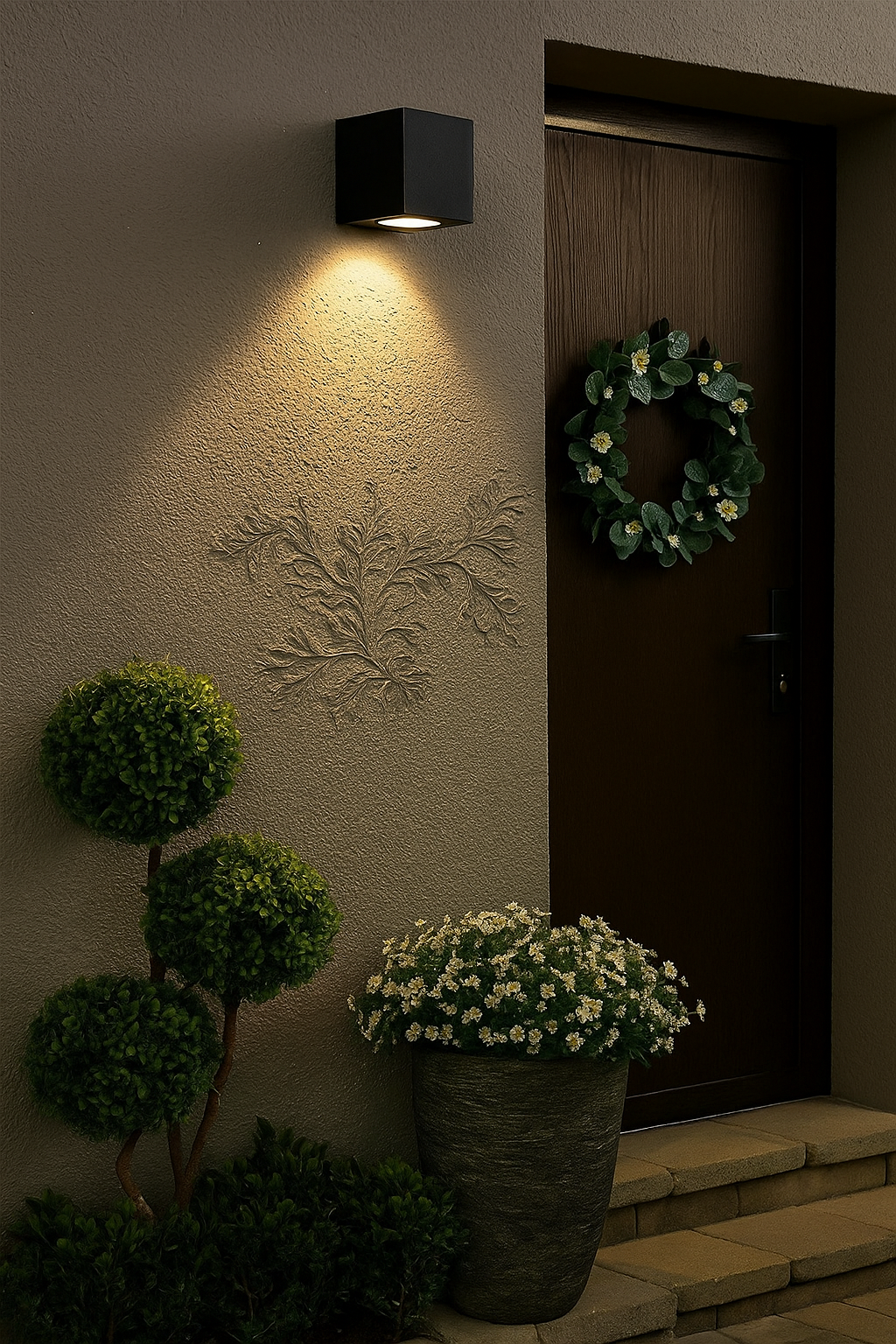 Angled One-Way Black Wall Lamp