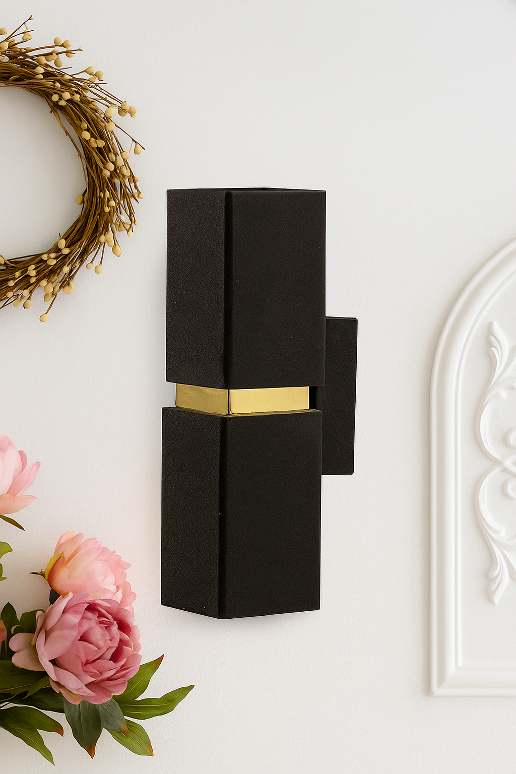 Gold Strip Black Applique