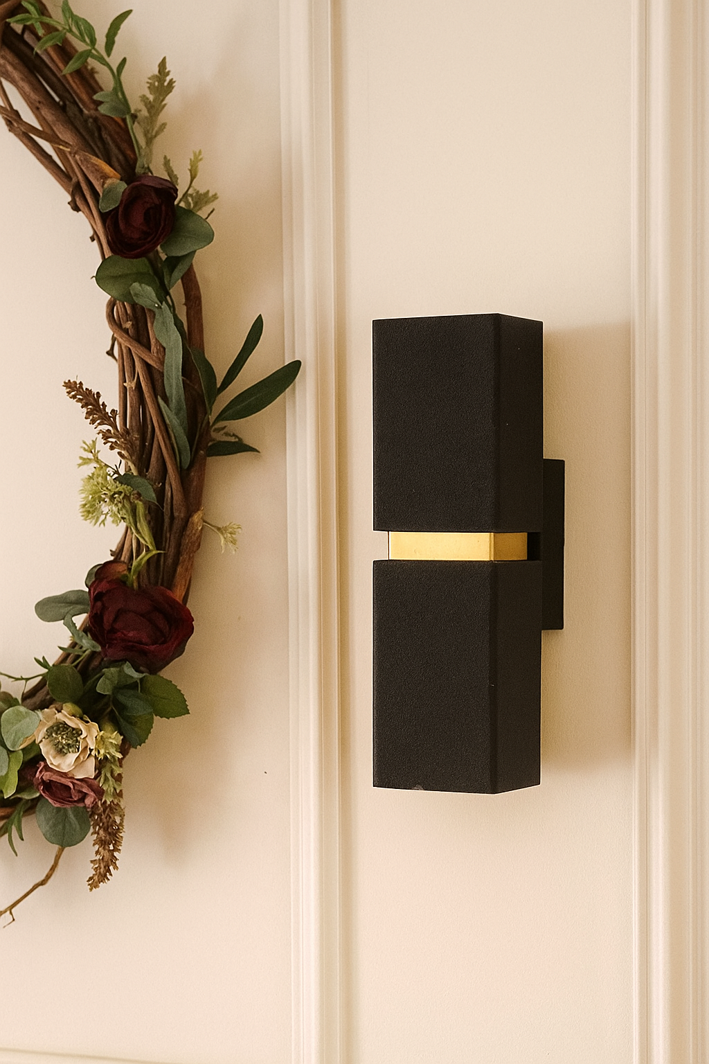 Gold Strip Black Applique