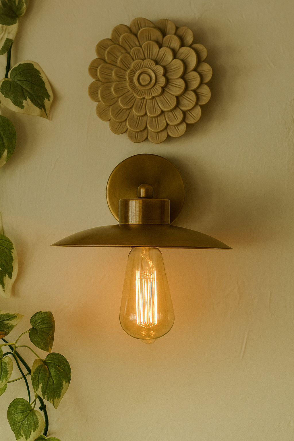 Japanese Wall Lamp Antique Bronze