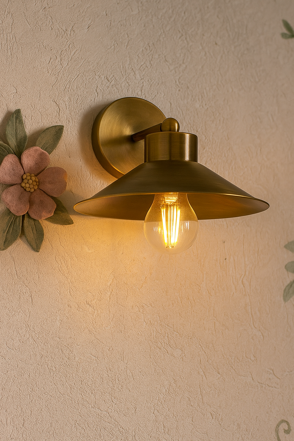 Conical Hat Wall Sconce Antique Bronze