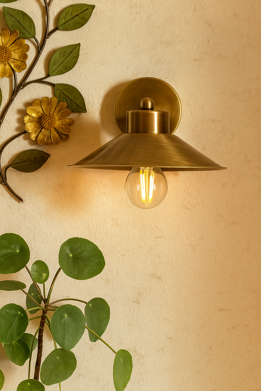 Conical Hat Wall Sconce Antique Bronze