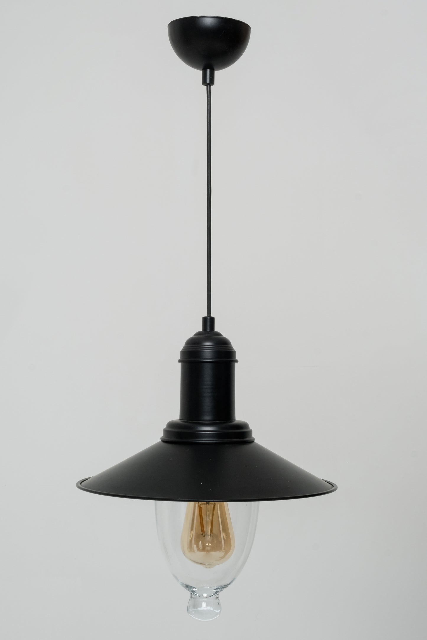 Black Metal Glass Chandelier