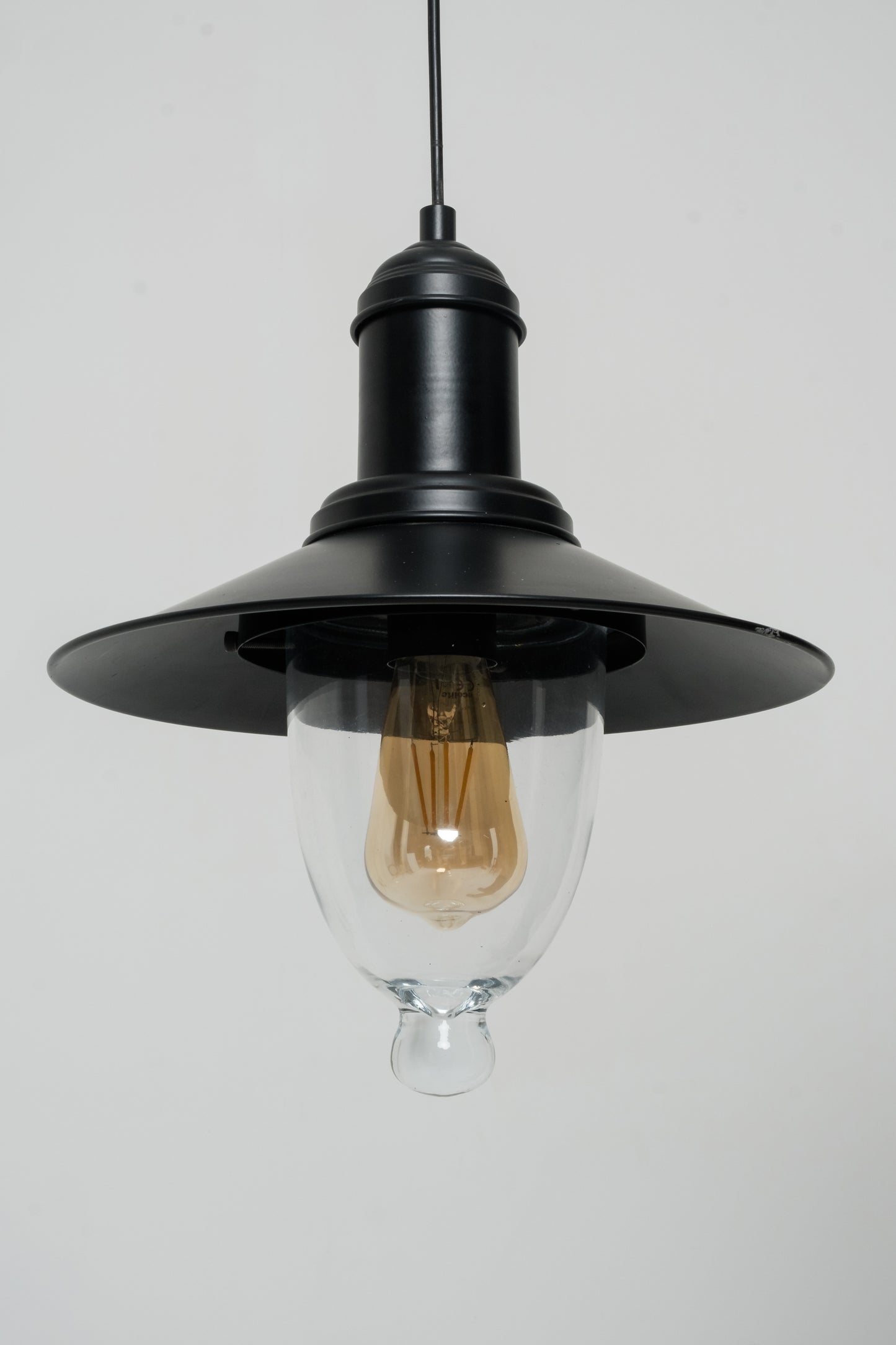 Black Metal Glass Chandelier