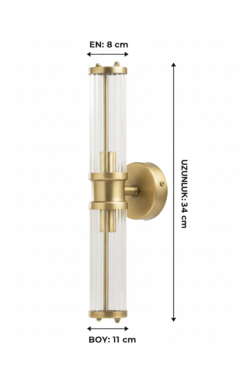 Star Glass Wall Sconce, Antique Bronze