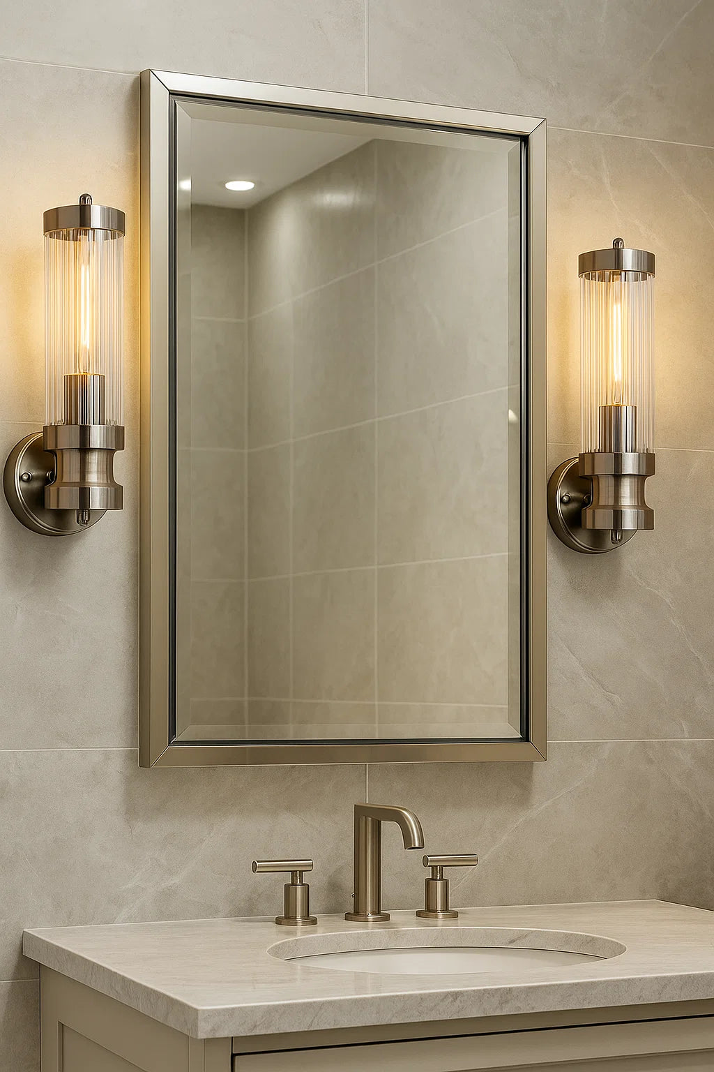 Star Glass Wall Sconce, Antique Bronze