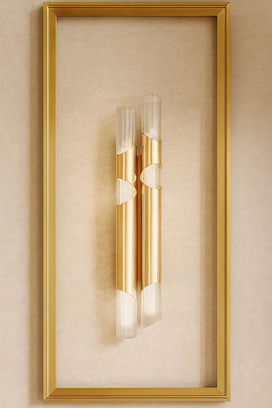 Lumora Double Glass Pipe Wall Lamp