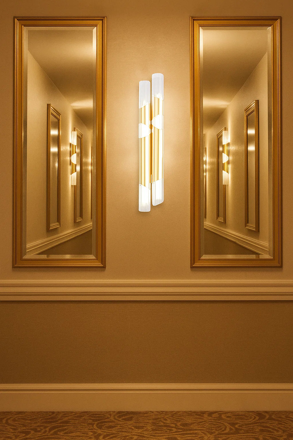 Lumora Double Glass Pipe Wall Lamp