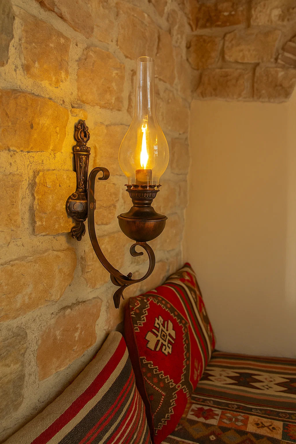 Wrought Iron Gas Lamp Single Wall Sconce