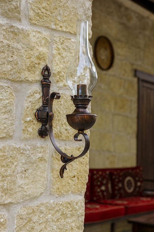 Wrought Iron Gas Lamp Single Wall Sconce