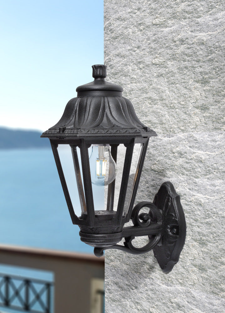 Anna Hexagon Lantern Garden Wall Sconce