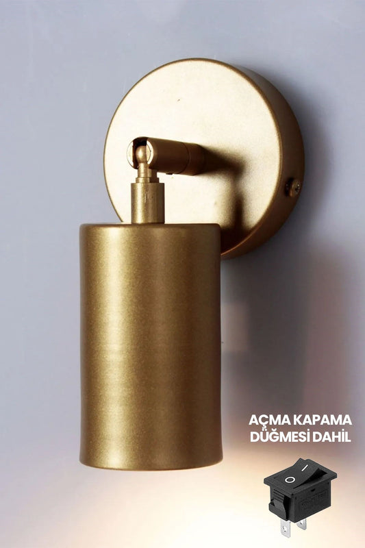Açma, Kapama Düğmeli Tekli Metal Spot Aydınlatma (AMPÜL DAHİL)
