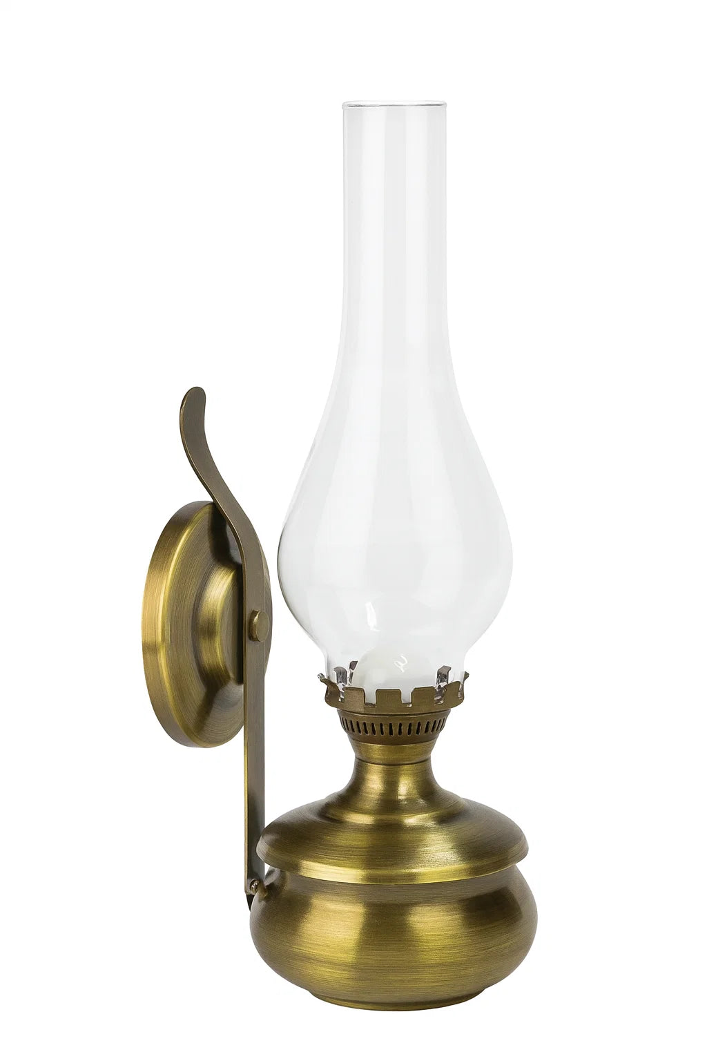 Şarjlı Bronz Eskitme Gaz Lambası Masa Aydınlatması ve Aplik Aydınlatma