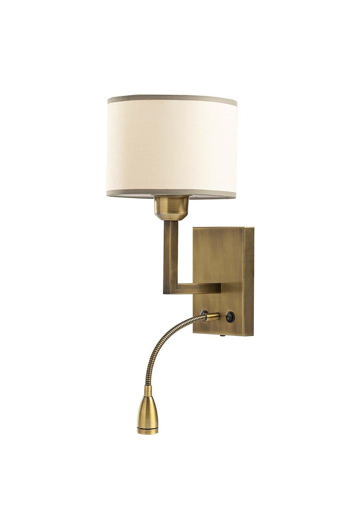 2-Piece Bedside Reading Lamp, Wall-Mounted Ceiling Study Light, Up-Down Adjustable Sconce Pair, E27 Bulb Lighting Fixture for Bedroom