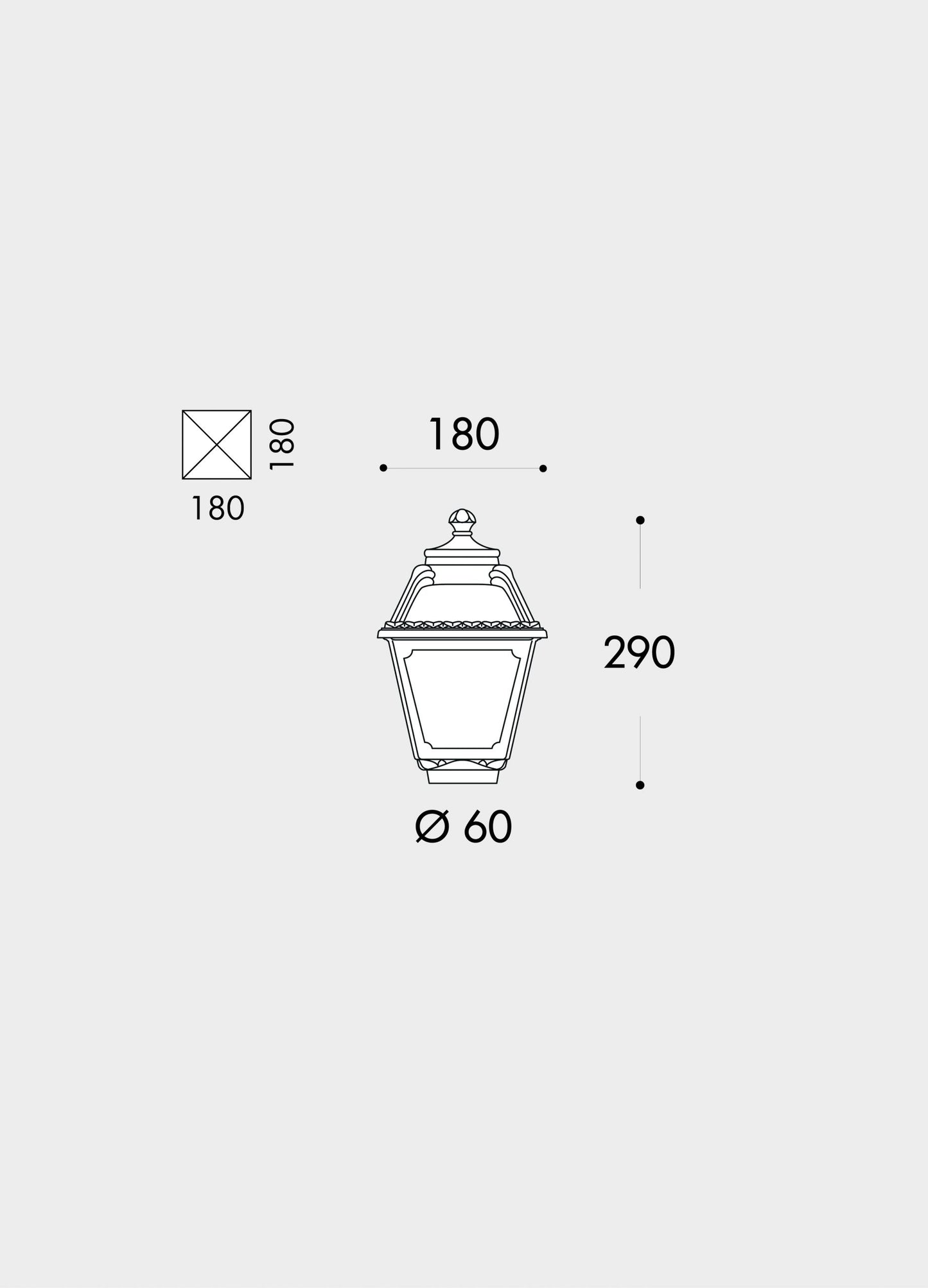 Mary Square Lantern Outdoor Wall Lamp