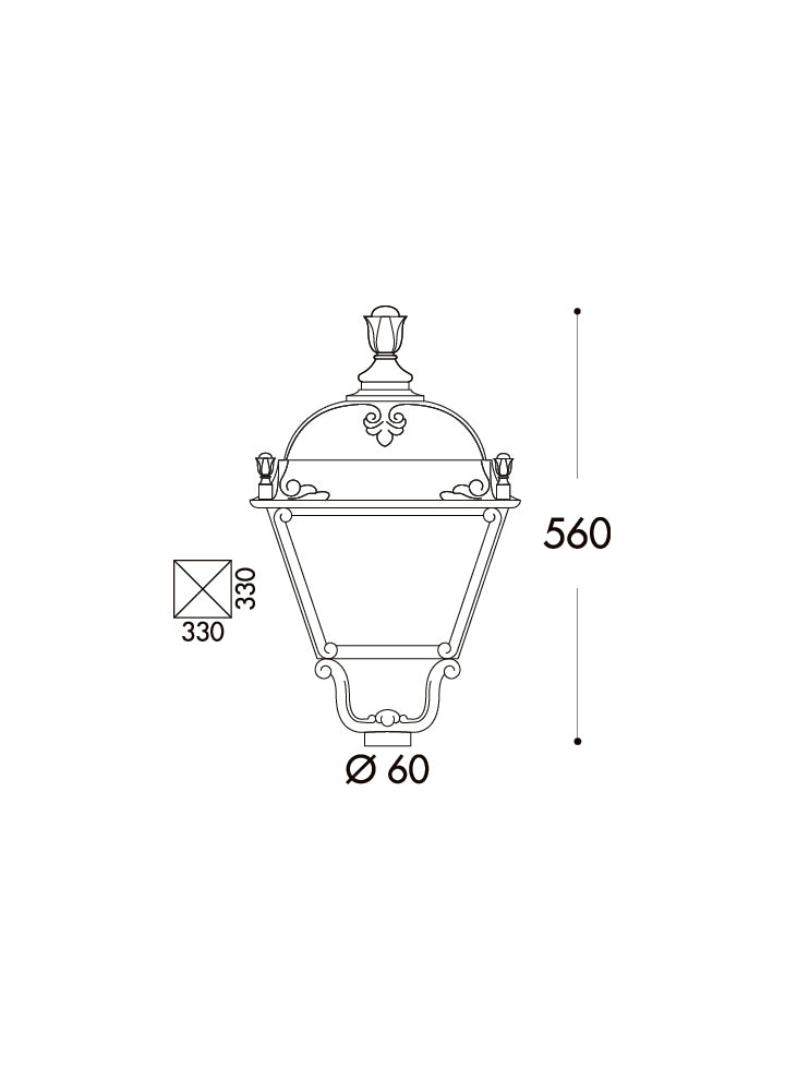 Mary Square Lantern Outdoor Wall Lamp
