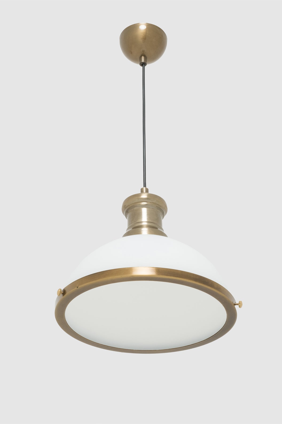 Çemberli Beyaz Cam Sarkıt Avize tel lighting Satın Al