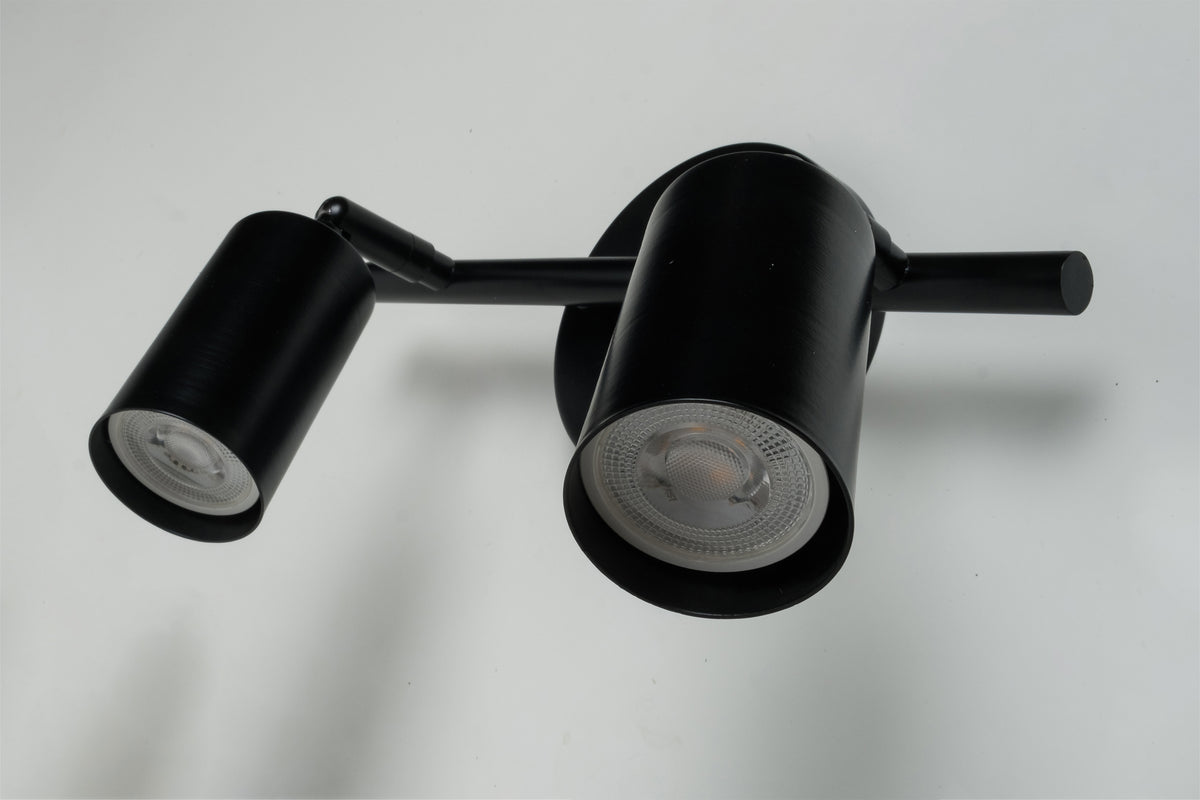 2'li Spot GU10 Eskitme Aplik Siyah tel lighting Satın Al