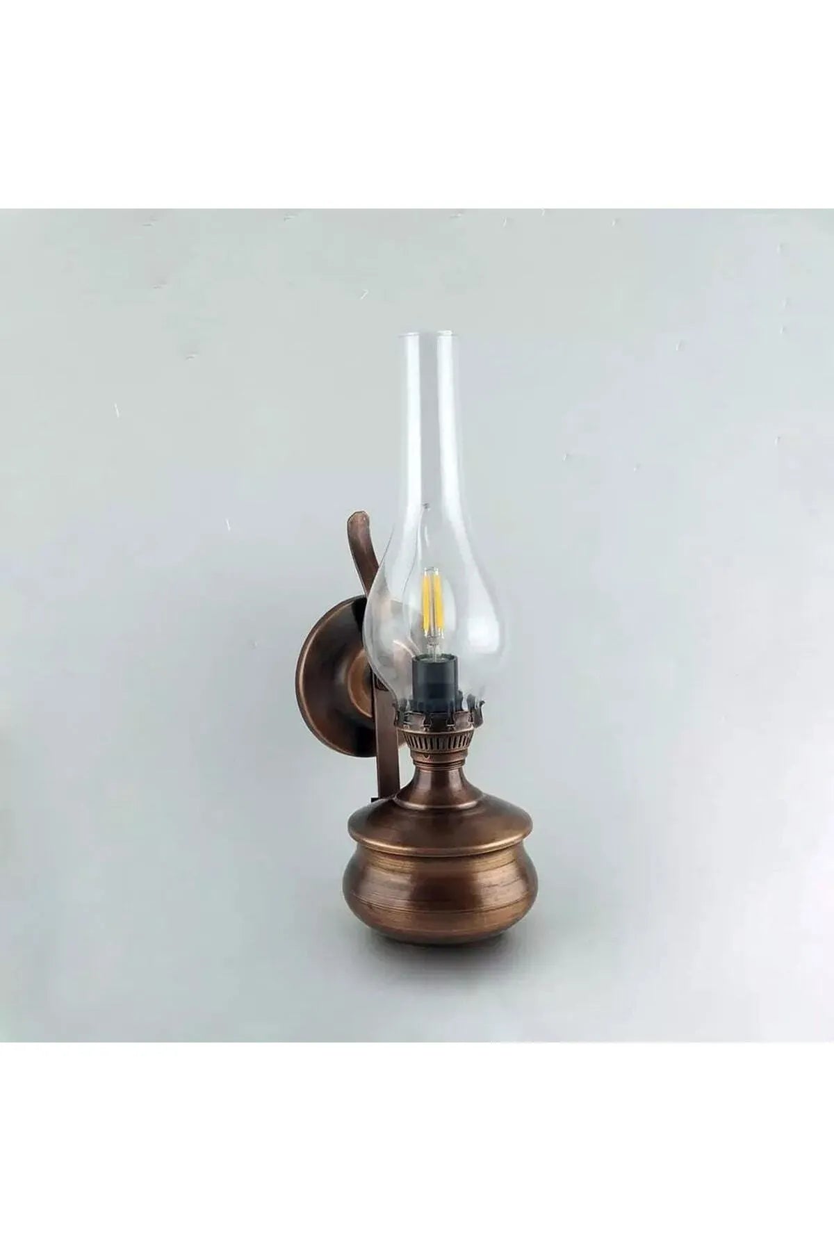 Eskitme Bakır Gaz Lambası Aplik Aydınlatma