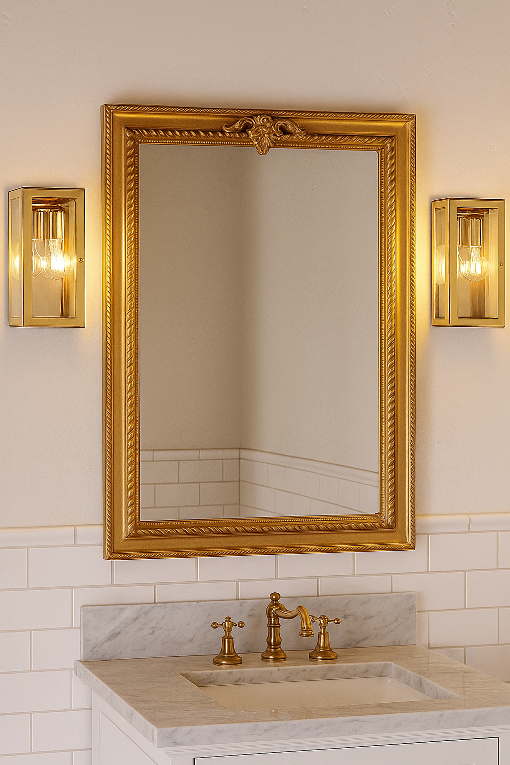 Siena Altın Renkli Duvar Lambası, Duvara Monte Aplik Tel Lighting Satın Al